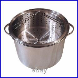 Princess House 12 Qt Stainless Steel Pot With Steamer Basket And Lid BRAND NEW