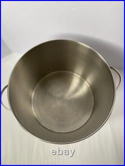 Princess House 20 Qt Stainless Steel Stock Pot / Pasta Pot with Etched Lid