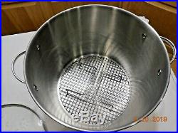 Princess House 30 Qt Stock Pot Steamer Rack Heritage Classic Stainless Steel