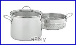 Princess House Heritage Classic Stainless Steel 8-Qt Stockpot & Steam 6103