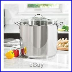 Princess House Heritage Stainless 50-Qt Stockpot with Steaming Rack 6100 NEW