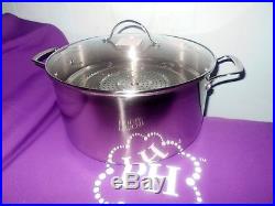 Princess House Heritage Stainless Steel 15-Qt. Stockpot with Steaming Rack NIB