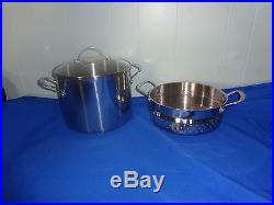 Princess House Heritage Stainless Steel 8-Qt. Stockpot & Steamer Insert #6103 New
