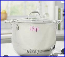 Princess House Heritage Tri-Ply 15 Qt Stockpot with Lid #5732