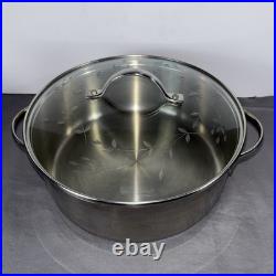 Princess House Heritage Tri-Ply 18/10 Stainless 4 qt Pot with Etched Glass Lid