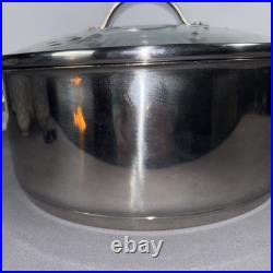 Princess House Heritage Tri-Ply 18/10 Stainless 4 qt Pot with Etched Glass Lid