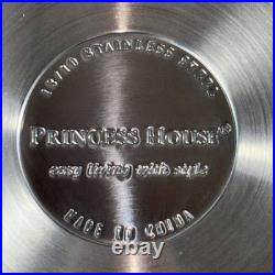 Princess House Heritage Tri-Ply 18/10 Stainless 4 qt Pot with Etched Glass Lid