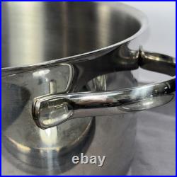 Princess House Heritage Tri-Ply 18/10 Stainless 4 qt Pot with Etched Glass Lid