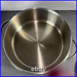 Princess House Heritage Tri-Ply 18/10 Stainless 4 qt Pot with Etched Glass Lid