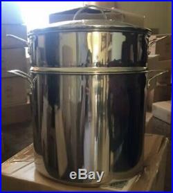 Princess House Stainless Steel 20 Qt. Stock Pot With Huge Metal Insert #5814 New