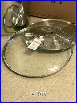 Princess House Stainless Steel 45 Qt Stockpot Pot # 6665 & Lid, Steaming Rack