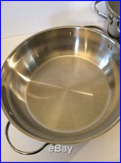 Princess House Stainless Steel 5 Qt Braiser & 6 Qt Stock/Shimmer Pot Cookware