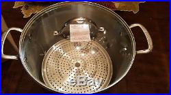 Princess House Stainless Steel Classic 20-Qt. Stockpot & Steaming Rack (6653)