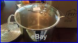 Princess House Stainless Steel Classic 25-Qt. Stockpot withLid & Steaming Rack