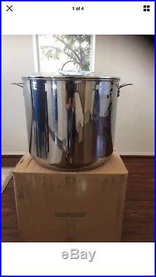 Princess House Stainless Steel Classic 60Qt Stockpot With Steaming rack. #5802