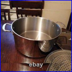 Princess house #6314 STAINLESS STEEL CLASSIC 15 QT STOCKPOT & STEAMING RACK
