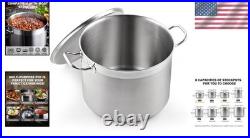 Professional 20 Quart Stockpot with Lid, Stainless Steel Professional 20 Quart Stockpot with Lid, Stainless Steel