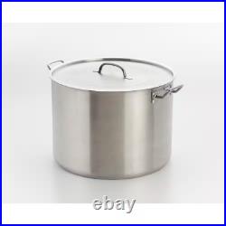 Professional 35 Qt. Stainless Steel Stock Pot with Lid