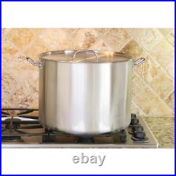 Professional 35 Qt. Stainless Steel Stock Pot with Lid