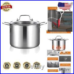 Professional Grade 18/10 Stainless Steel Cooking Pot 12 QT Stock Pot & Lid Professional Grade 18/10 Stainless Steel Cooking Pot 12 QT Stock Pot & Lid