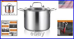 Professional Grade 18/10 Stainless Steel Cooking Pot 12 QT Stock Pot & Lid Professional Grade 18/10 Stainless Steel Cooking Pot 12 QT Stock Pot & Lid