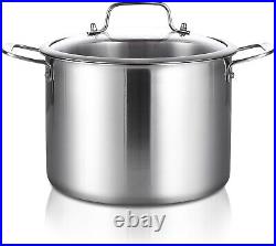 Professional Grade 18/10 Stainless Steel Cooking Pot 12 QT Stock Pot & Lid Professional Grade 18/10 Stainless Steel Cooking Pot 12 QT Stock Pot & Lid