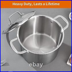 Professional Grade 18/10 Stainless Steel Cooking Pot 12 QT Stock Pot & Lid Professional Grade 18/10 Stainless Steel Cooking Pot 12 QT Stock Pot & Lid