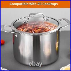 Professional Grade 18/10 Stainless Steel Cooking Pot 12 QT Stock Pot & Lid Professional Grade 18/10 Stainless Steel Cooking Pot 12 QT Stock Pot & Lid