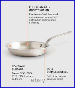 Quince 10-Piece Cookware Set 5-Ply Stainless Steel Non-Toxic Pots and Pans Set