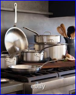 Quince 10-Piece Cookware Set 5-Ply Stainless Steel Non-Toxic Pots and Pans Set