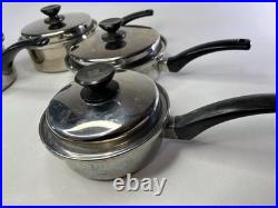 RAINBOW Pot 4 Set Cooking System With Lids Surgical Stainless Steel 18/8