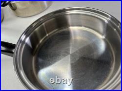RAINBOW Pot 4 Set Cooking System With Lids Surgical Stainless Steel 18/8