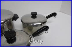 REVERE 6-pc Stainless Steel Set 6 Qt. 2 Qt. 1.5 Qt Stock Pot & Pans