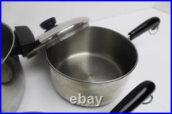 REVERE 6-pc Stainless Steel Set 6 Qt. 2 Qt. 1.5 Qt Stock Pot & Pans