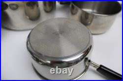 REVERE 6-pc Stainless Steel Set 6 Qt. 2 Qt. 1.5 Qt Stock Pot & Pans