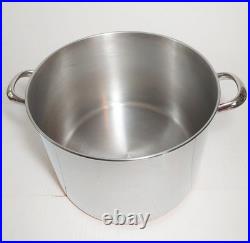 REVERE WARE 16 Quart Stock Pot with Lid Clinton IL Stainless Steel Copper CLEAN