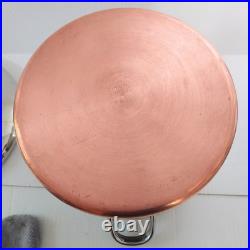 REVERE WARE 16 Quart Stock Pot with Lid Clinton IL Stainless Steel Copper CLEAN