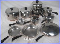 REVERE WARE Copper Bottom Stainless Steel Cookware Skillets Pans Stock Pot