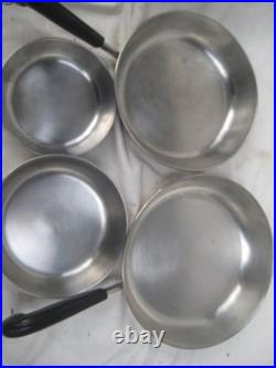 REVERE WARE Copper Bottom Stainless Steel Cookware Skillets Pans Stock Pot