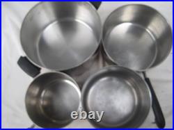 REVERE WARE Copper Bottom Stainless Steel Cookware Skillets Pans Stock Pot