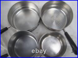 REVERE WARE Copper Bottom Stainless Steel Cookware Skillets Pans Stock Pot