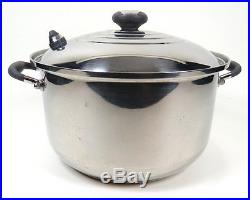 ROYAL PRESTIGE 12 QUART 9-PLY WATERLESS COOKING STAINLESS STEEL STOCK POT With LID