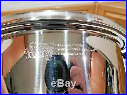 ROYAL PRESTIGE 6 QT Stock Pot Steamer & Lid 7 Ply Titanium Copper Stainless MINT