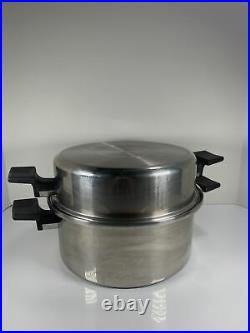 ROYAL PRESTIGE 6 Qt Pot 7 Ply Stainless Steel Titanium Silver Alloy Copper WithLid