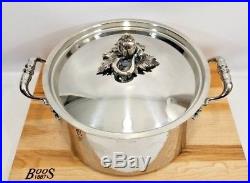 RUFFONI 8 Quart Opus Prima Hammered Stainless Steel Stock Pot $550 NEW
