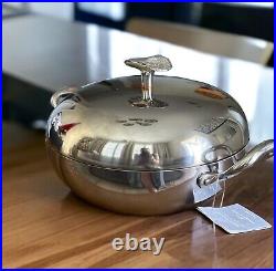 RUFFONI E'PRONTO STAINLESS STEEL 5 PLY X-CORE STOCK/SAUCEPAN POT WithLID 3.5Qt 10
