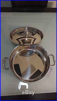 RUFFONI Hammered 3 ply Stainless Steel Pan Stock Pot 7qt Braiser Lid NEW NO BOX