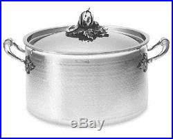 RUFFONI Hammered Stainless Steel 8 qt Stockpot/Lid NEW