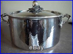RUFFONI Opus Prima Hammered Stainless Steel 8 qt Stockpot & Lid