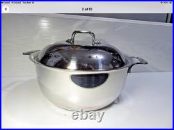 Rare Discon. All-Clad Copper Core Stainless Steel Dutch Oven, 7 qt Rounded Sides